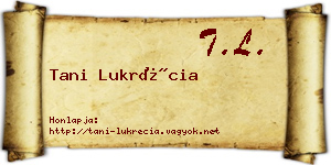 Tani Lukrécia névjegykártya